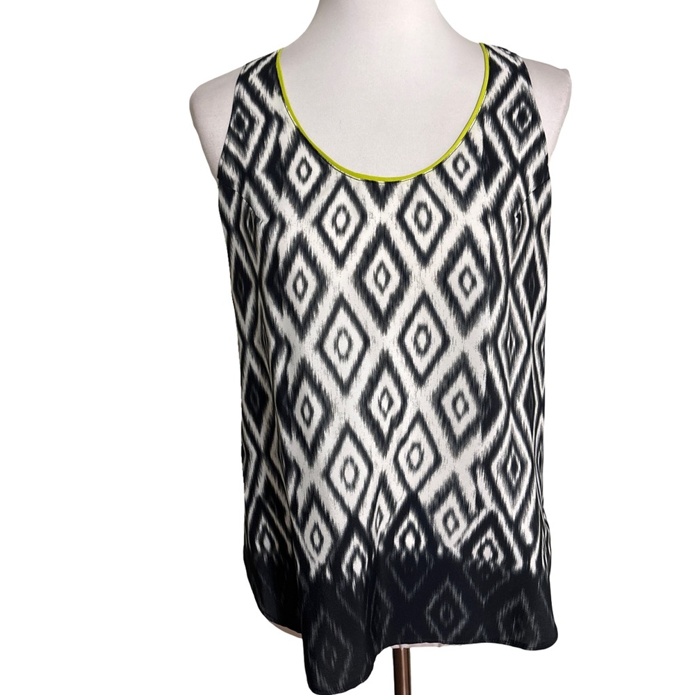 Charlie Jade Black White Diamond Pattern Tank Top